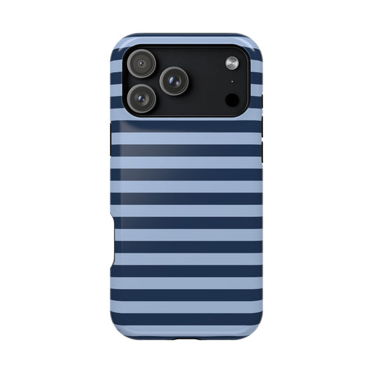 Blue Stripes MagSafe Tough iPhone Case