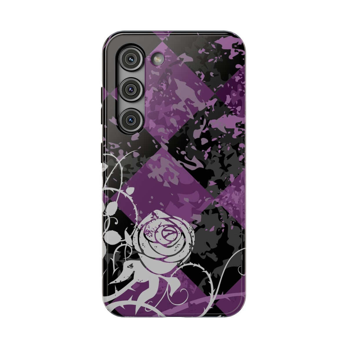 Checkered Rose Tough Samsung Case