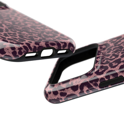 Purple Leopard MagSafe Tough iPhone Case