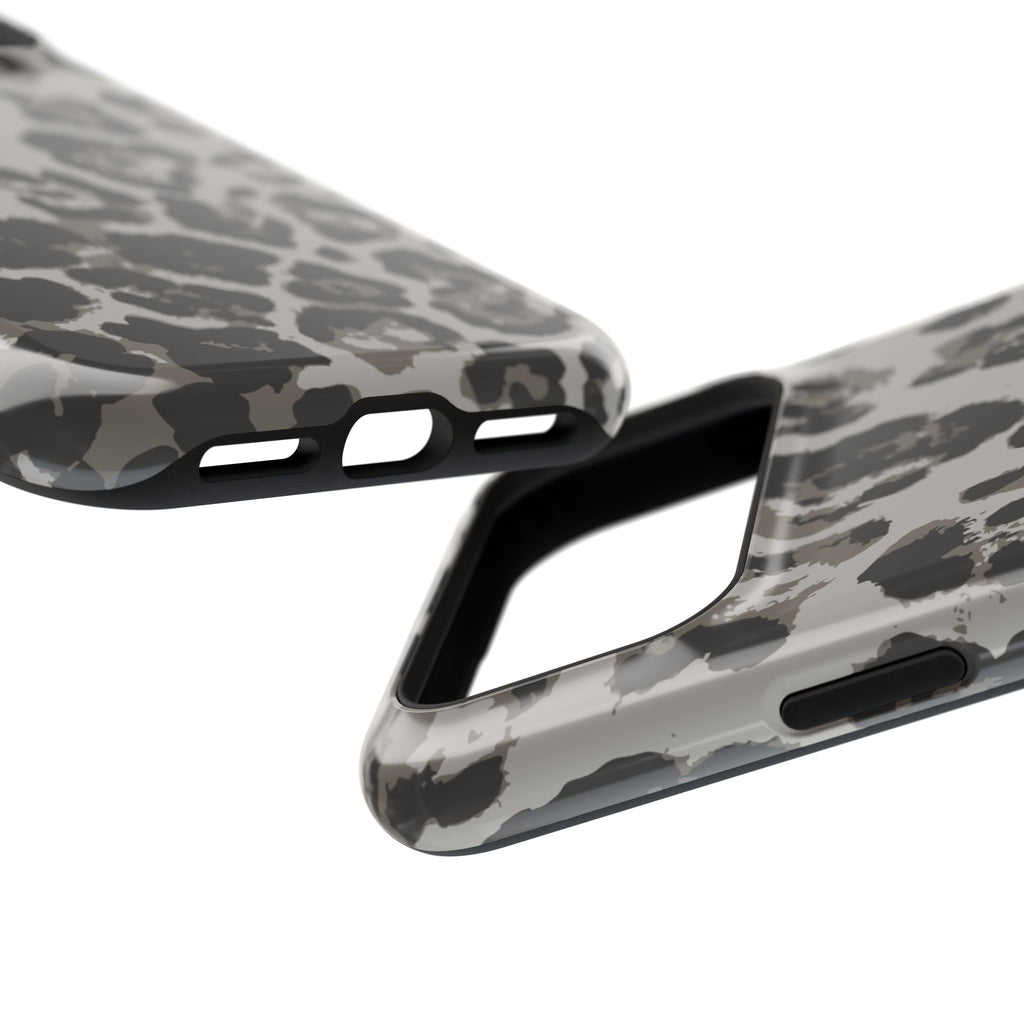 Grey Leopard Tough iPhone Case