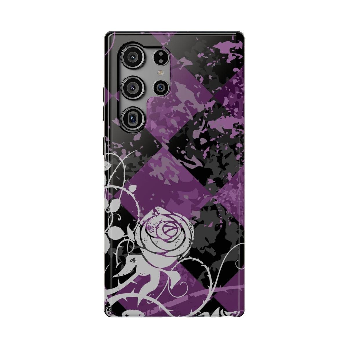 Checkered Rose Tough Samsung Case