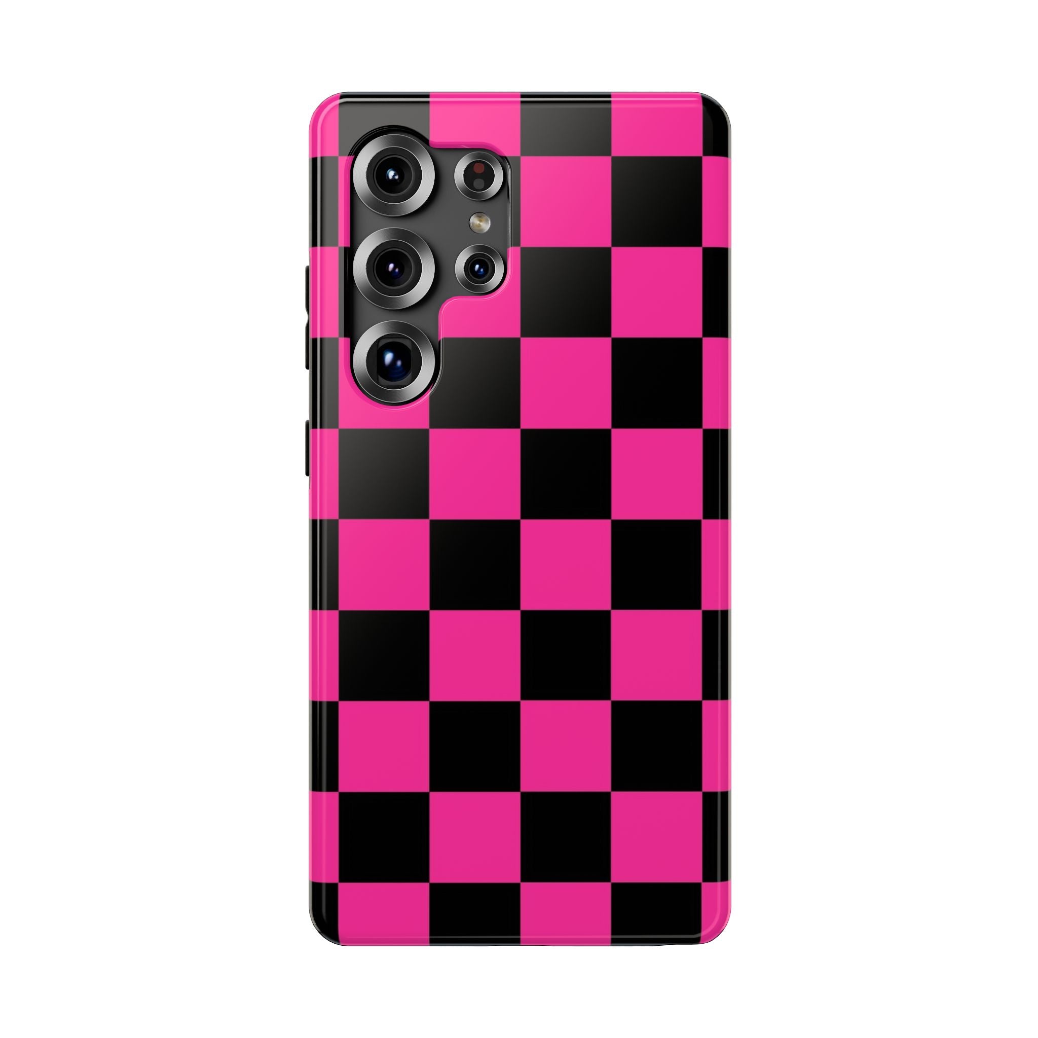 Pink Grid Tough Samsung Case