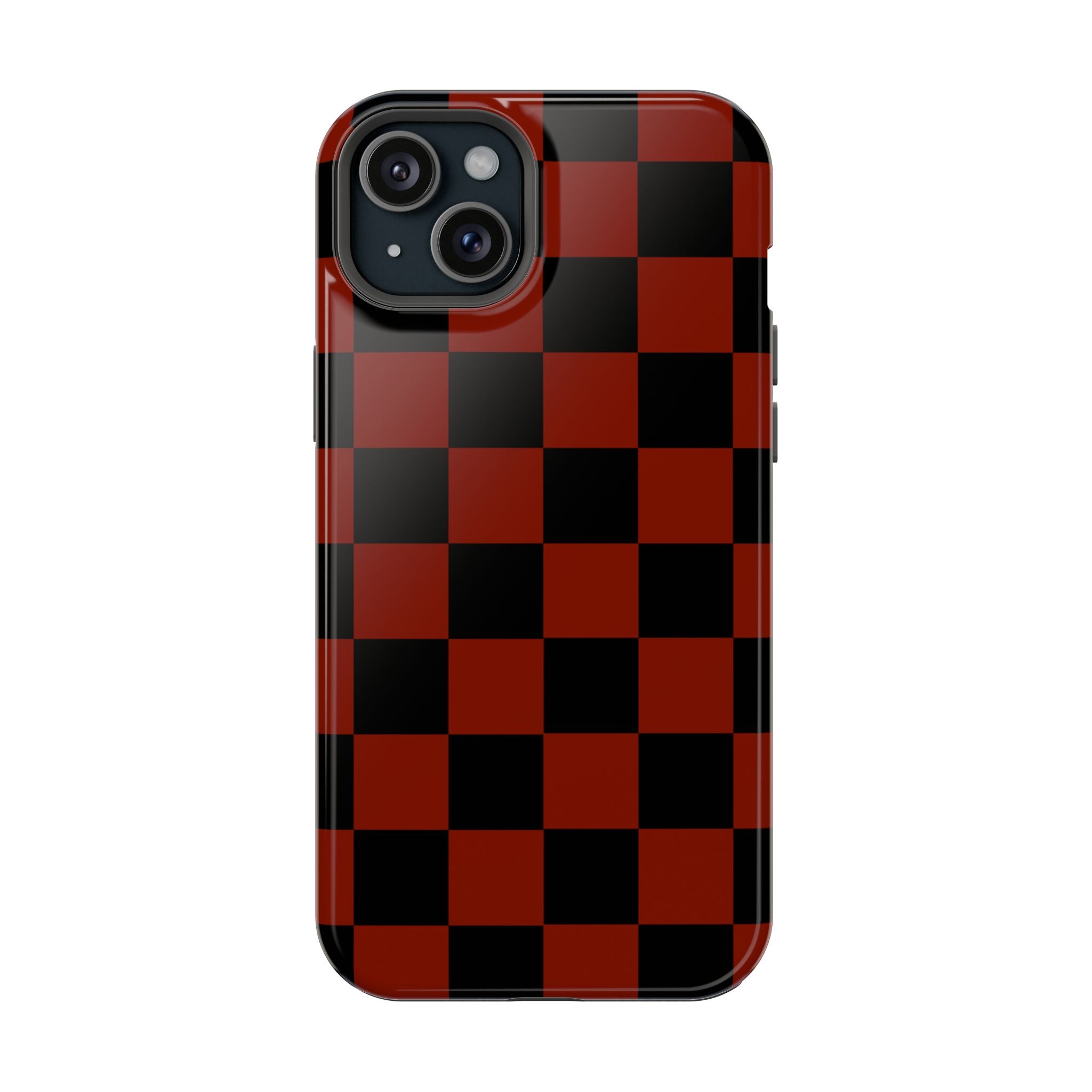 Red Grid Tough iPhone Case