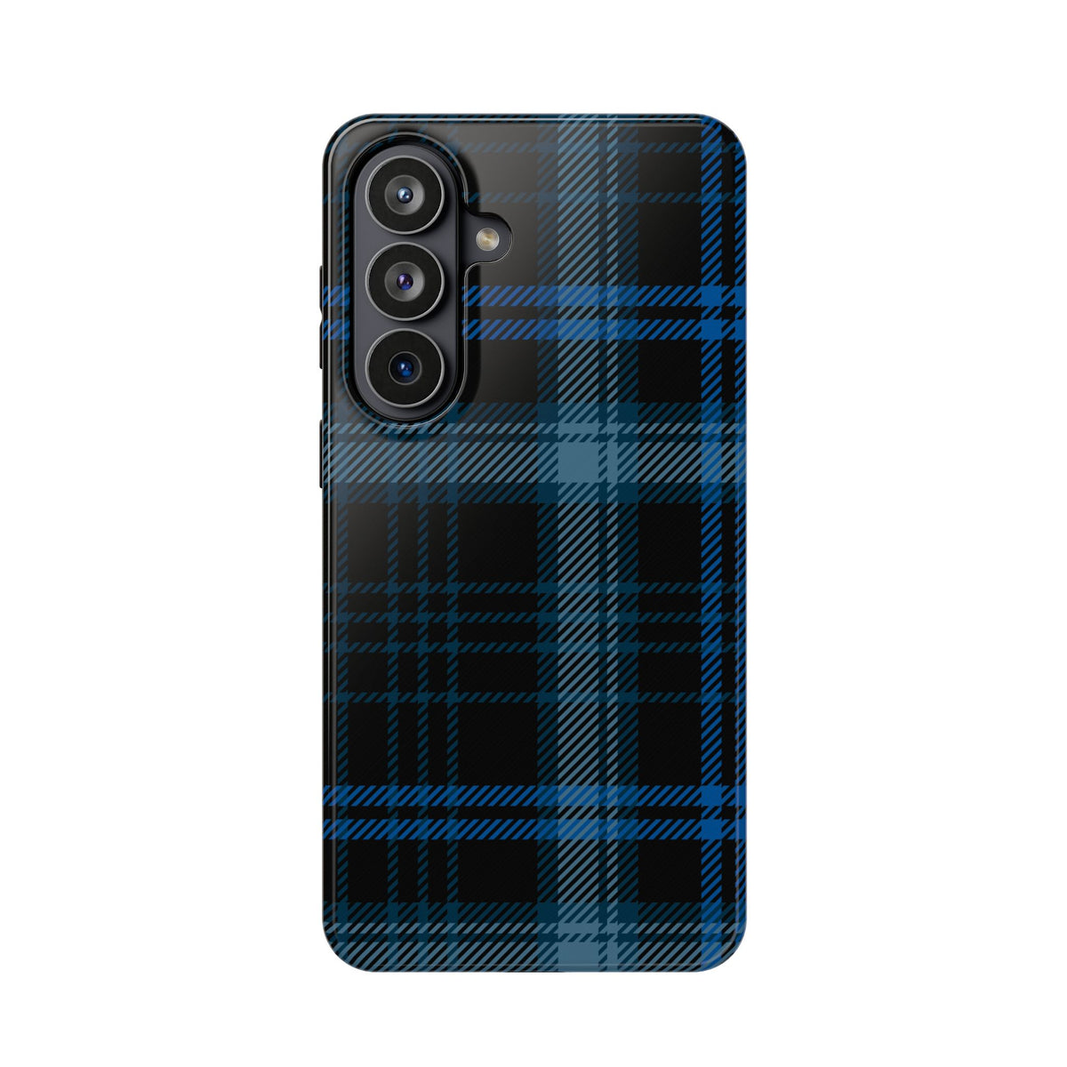 Blue Plaid Tough Samsung Case