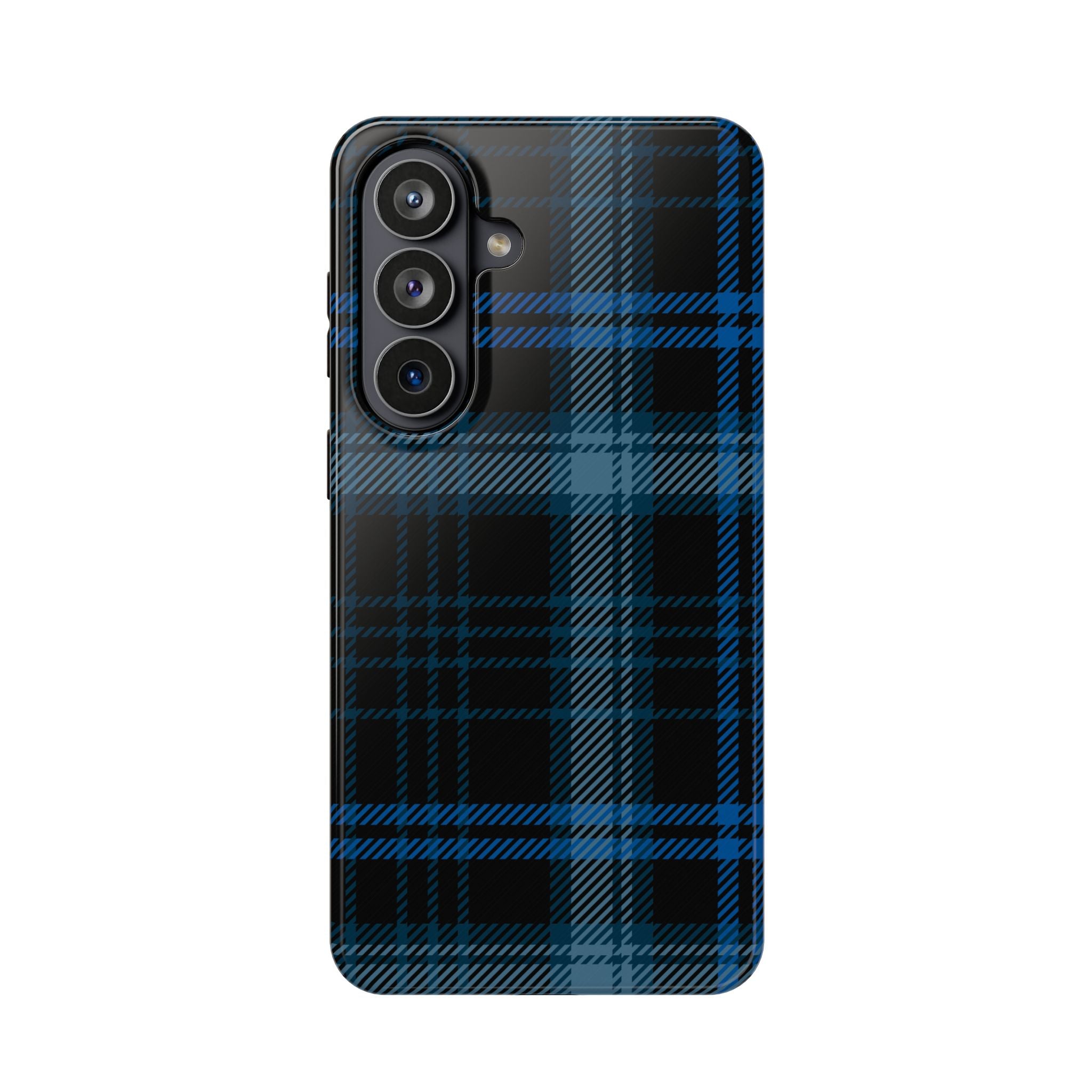 Blue Plaid Tough Samsung Case