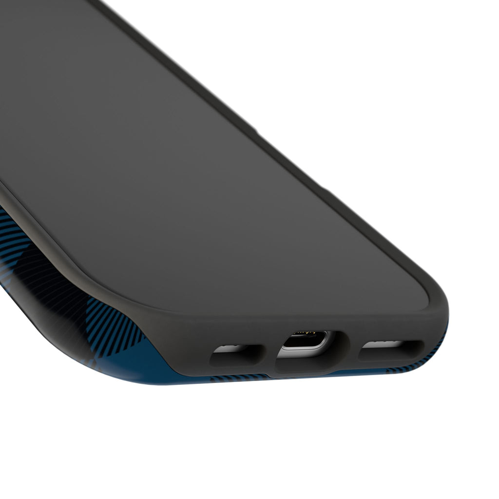 Blue Flannel Tough iPhone Case