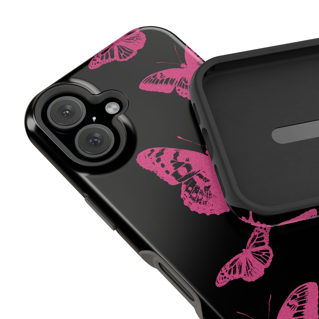 Pink Butterflies Tough iPhone Case