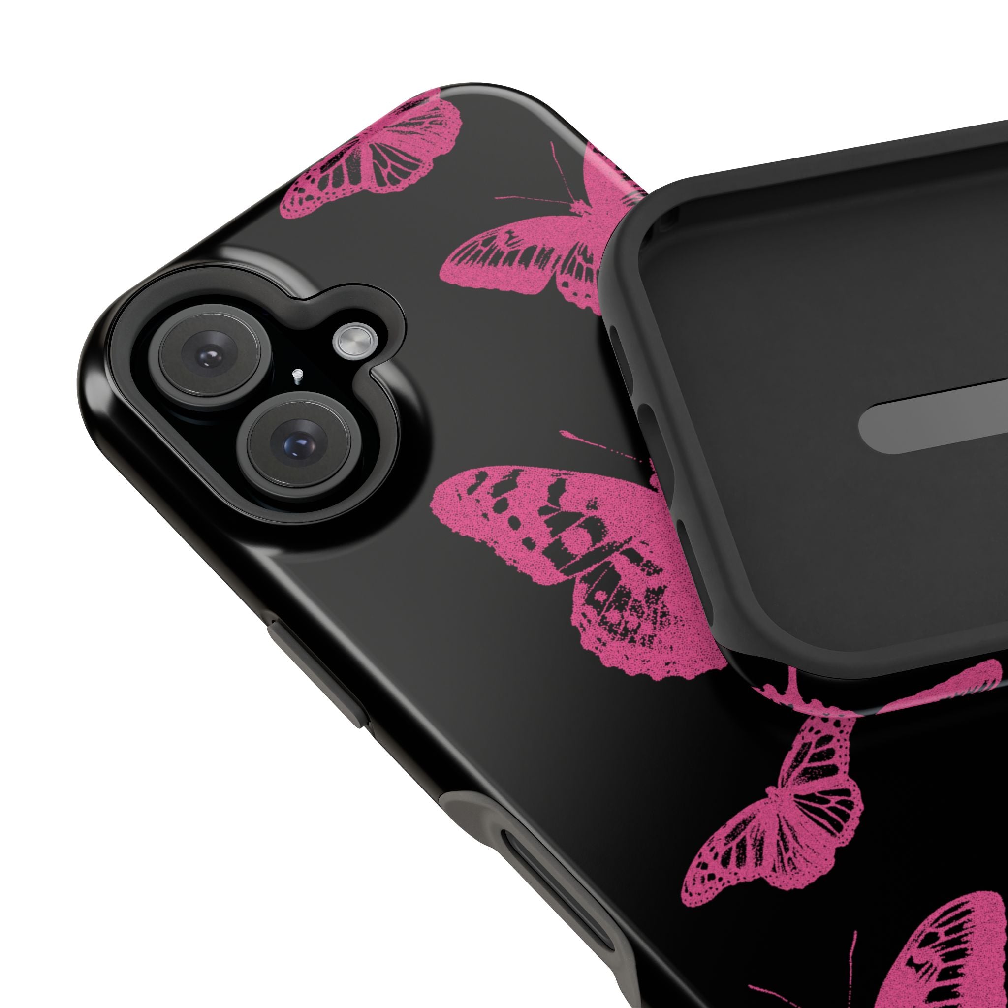 Pink Butterflies Tough iPhone Case