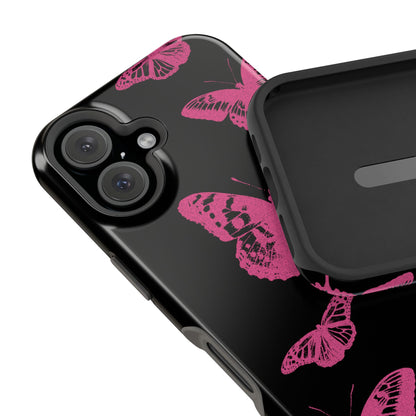 Pink Butterflies MagSafe Tough iPhone Case