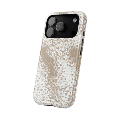 White Leopard MagSafe Tough iPhone Case
