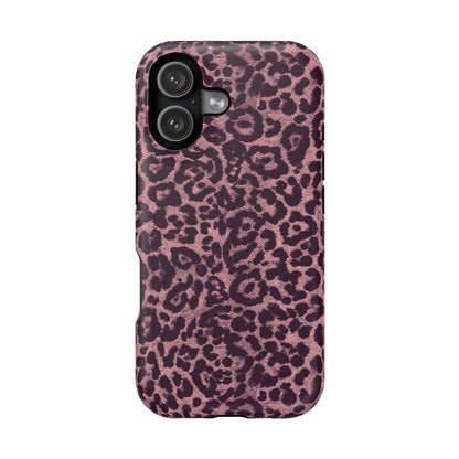 Purple Leopard MagSafe Tough iPhone Case