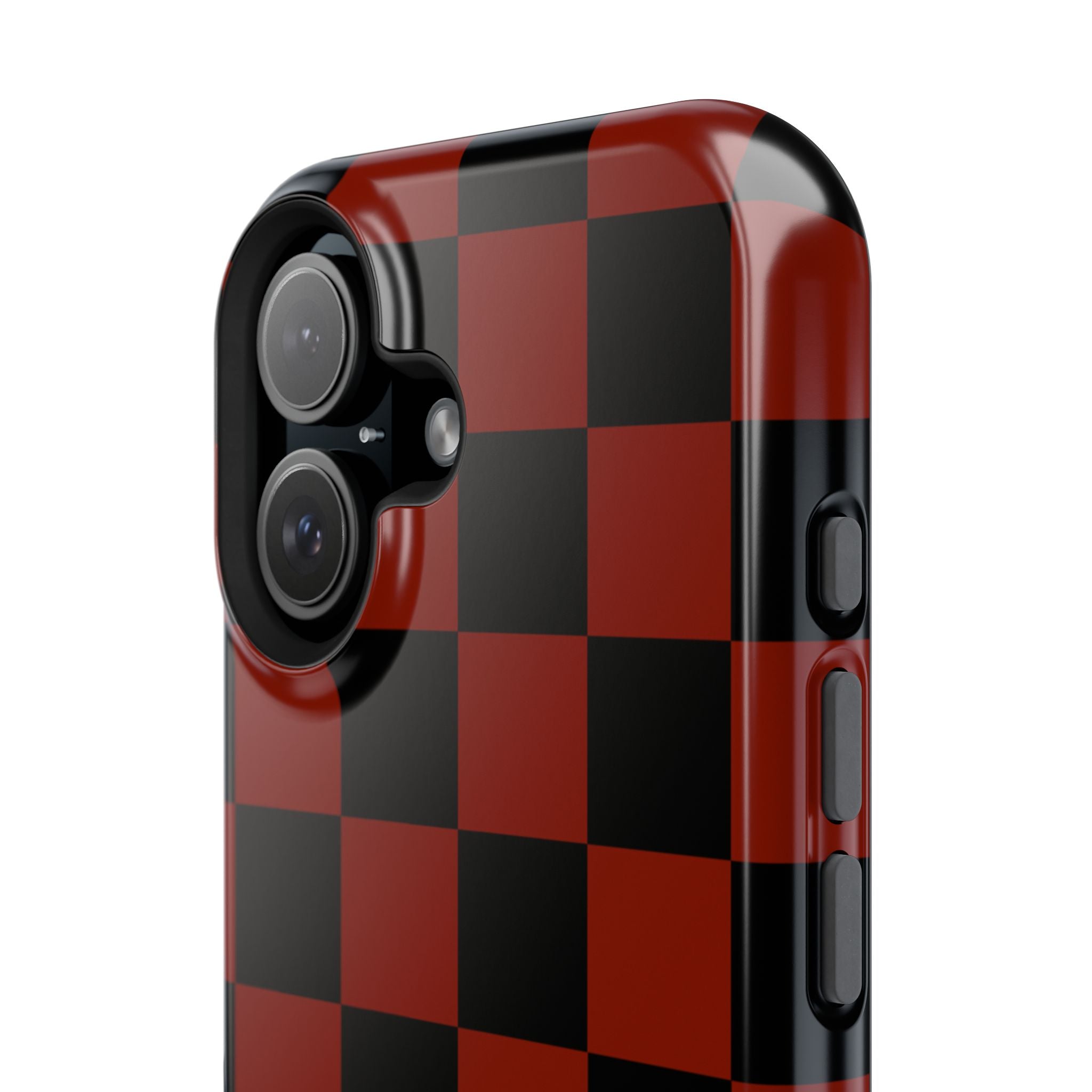 Red Grid Tough iPhone Case