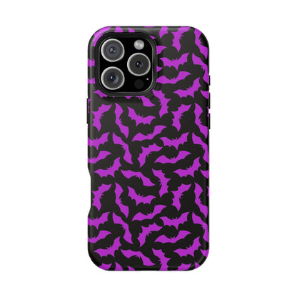 Purple Bats MagSafe Tough iPhone Case