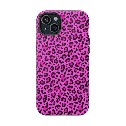Pink Leopard MagSafe Tough iPhone Case