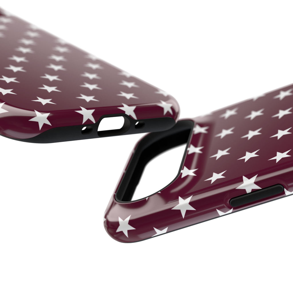 Maroon Stars Tough iPhone Case