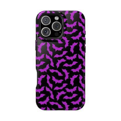 Purple Bats MagSafe Tough iPhone Case