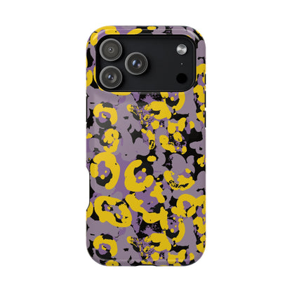 Yellow Leopard MagSafe Tough iPhone Case