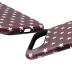 Maroon Stars Tough iPhone Case