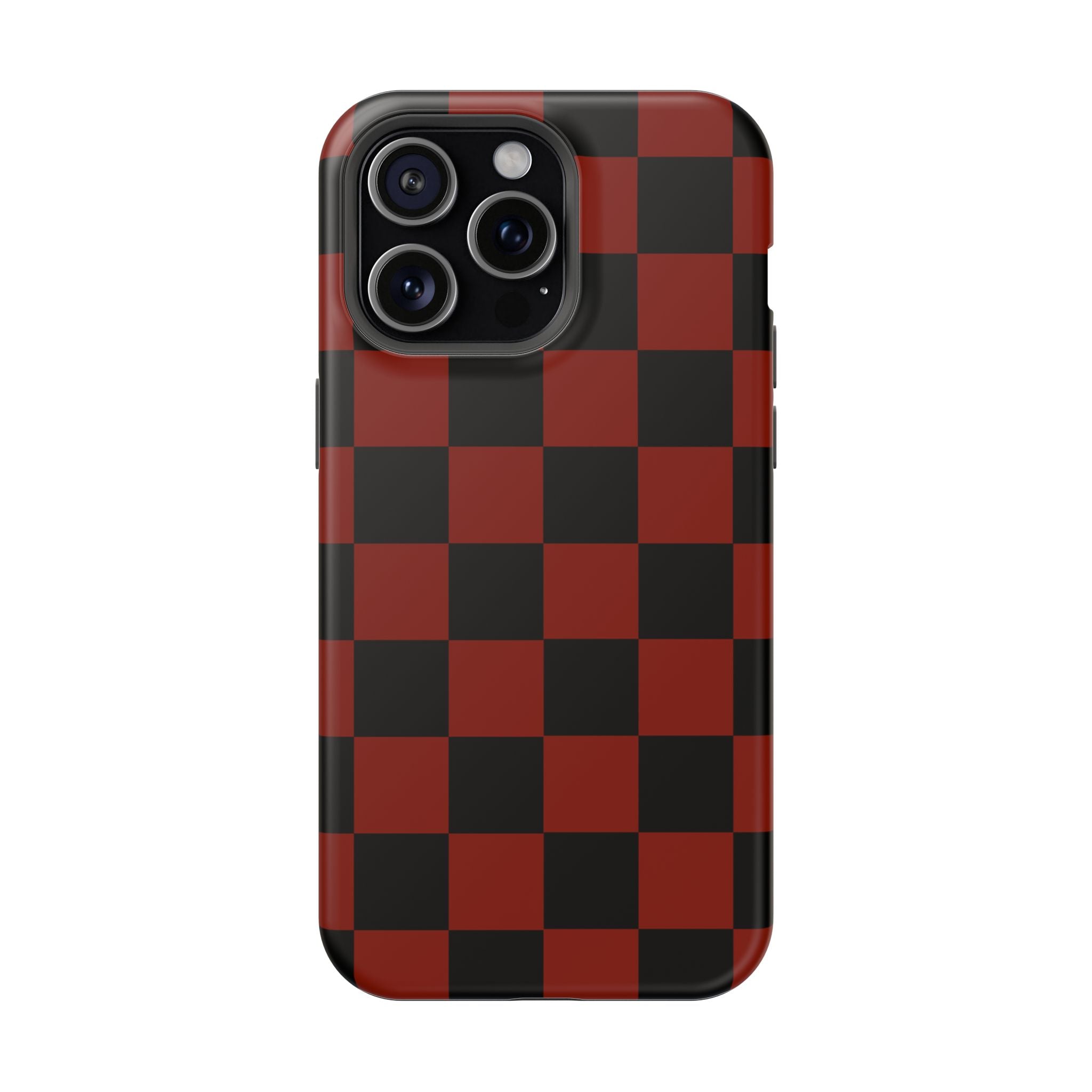 Red Grid Tough iPhone Case