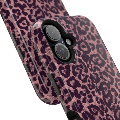 Purple Leopard MagSafe Tough iPhone Case