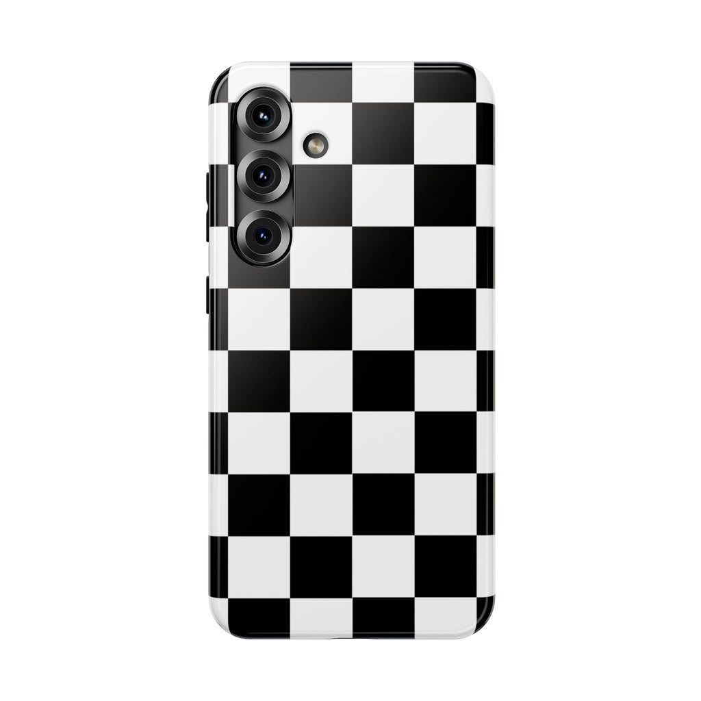 Black Grid Tough Samsung Case