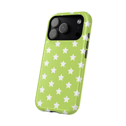 Green Stars MagSafe Tough iPhone Case