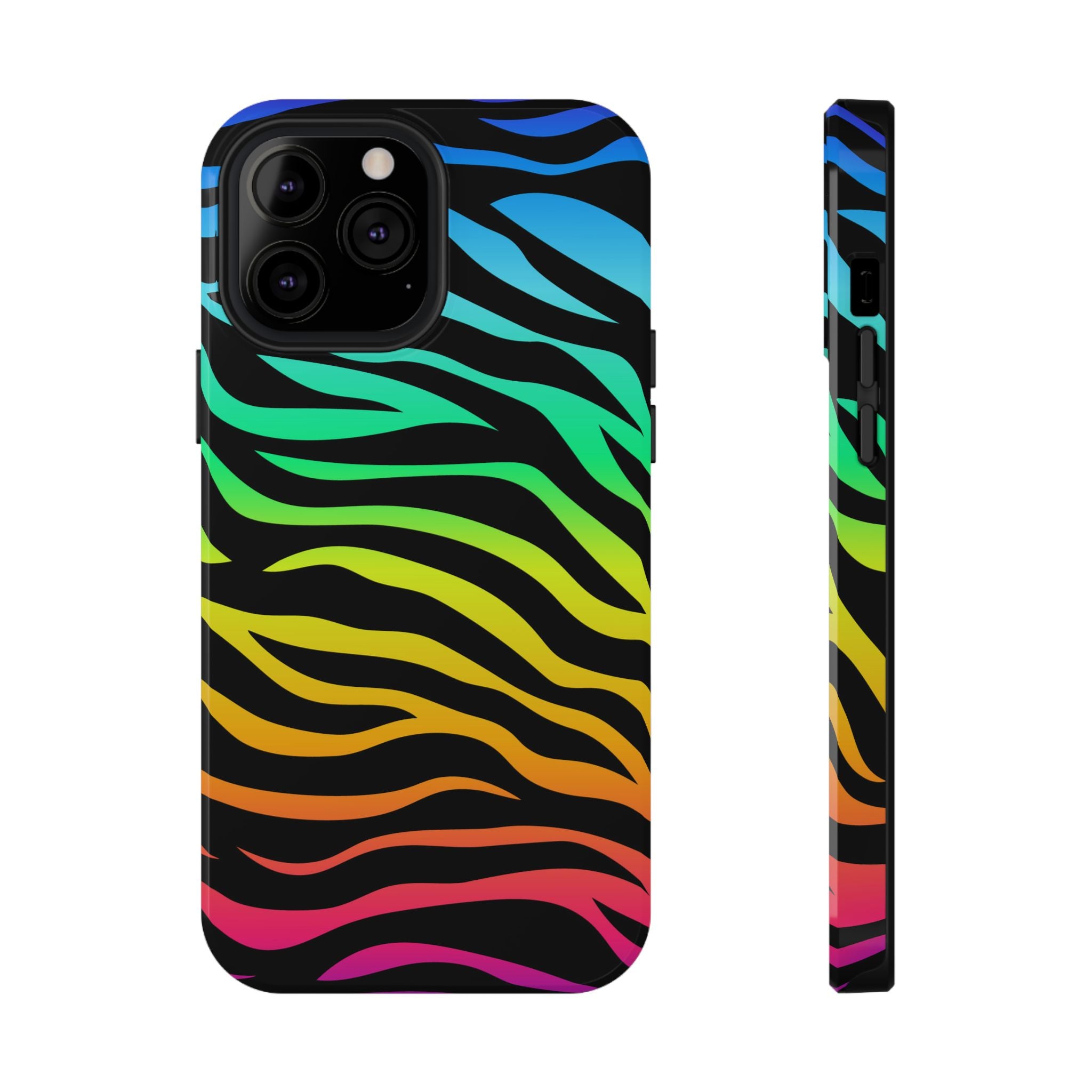 Neon Stripes Tough iPhone Case