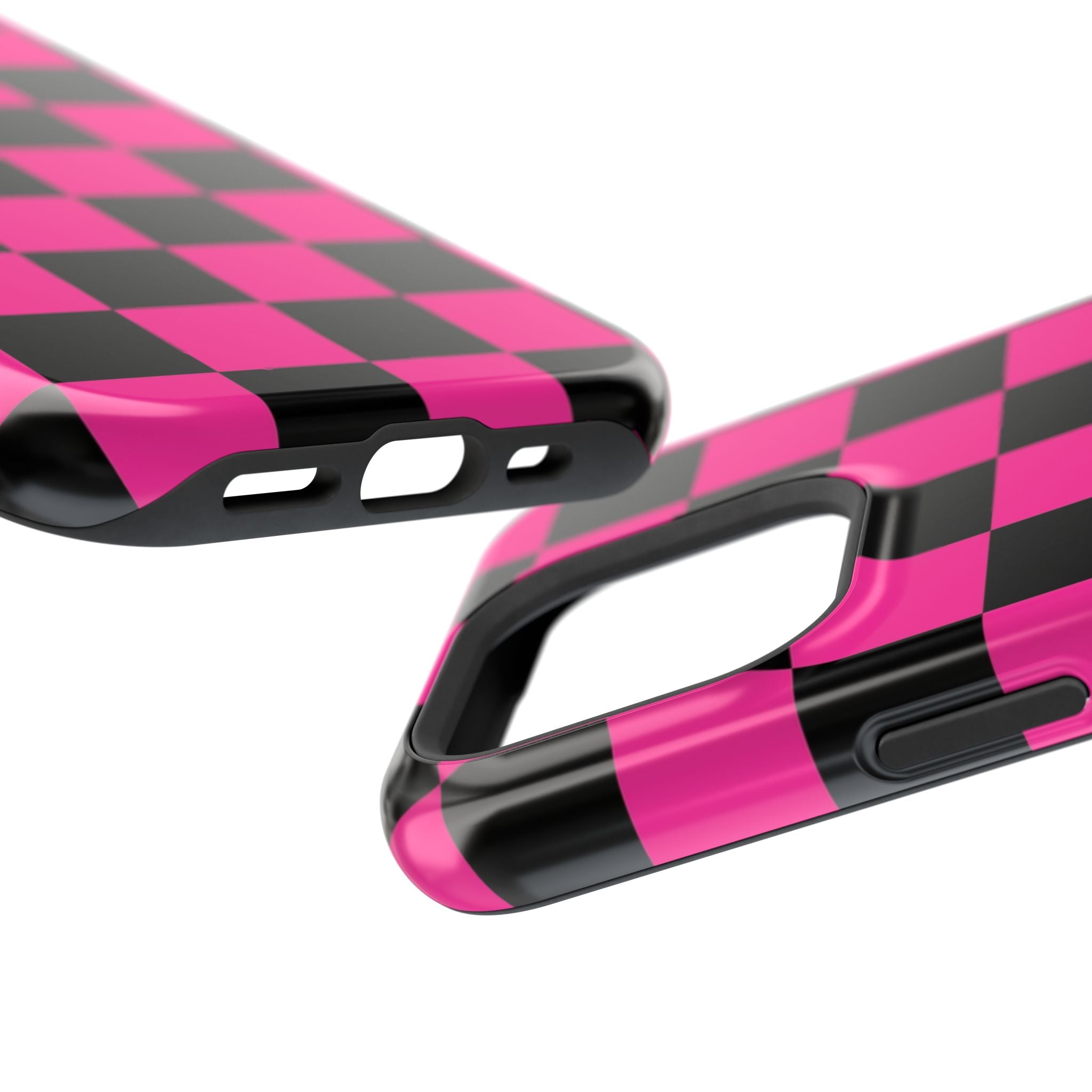 Pink Grid Tough iPhone Case