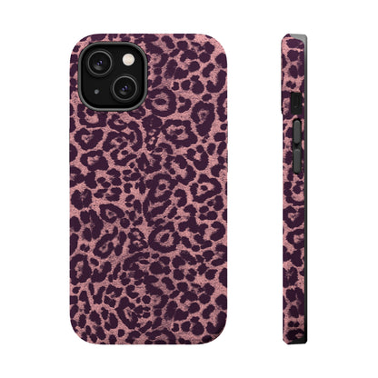 Purple Leopard MagSafe Tough iPhone Case