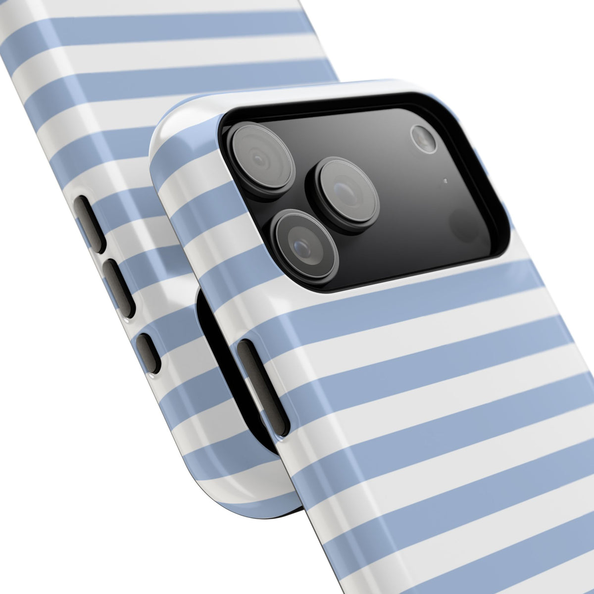 White and Blue Stripes MagSafe Tough iPhone Case