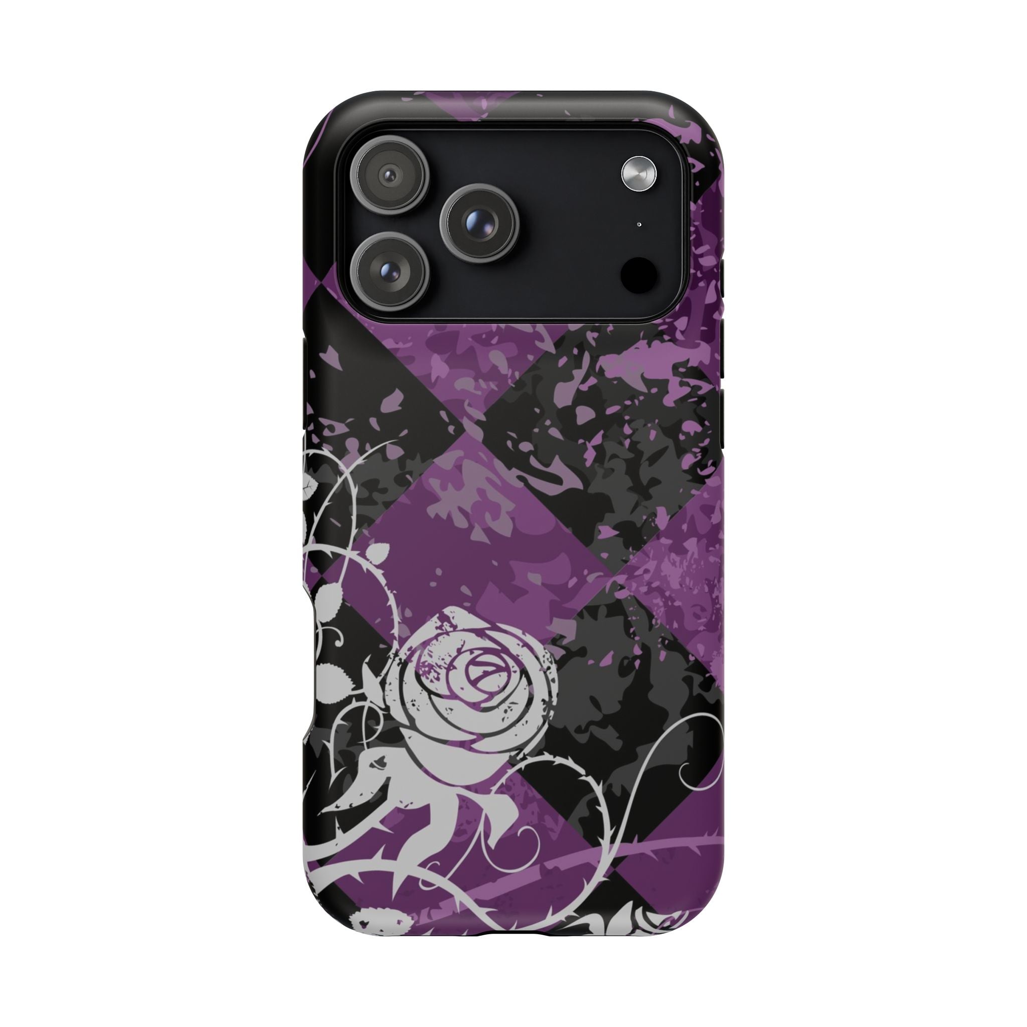 Checkered Rose Tough iPhone Case