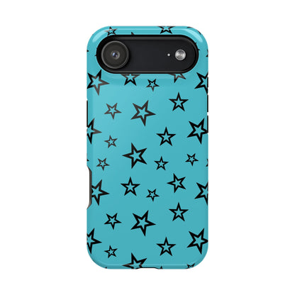 Turquoise Stars MagSafe Tough iPhone Case
