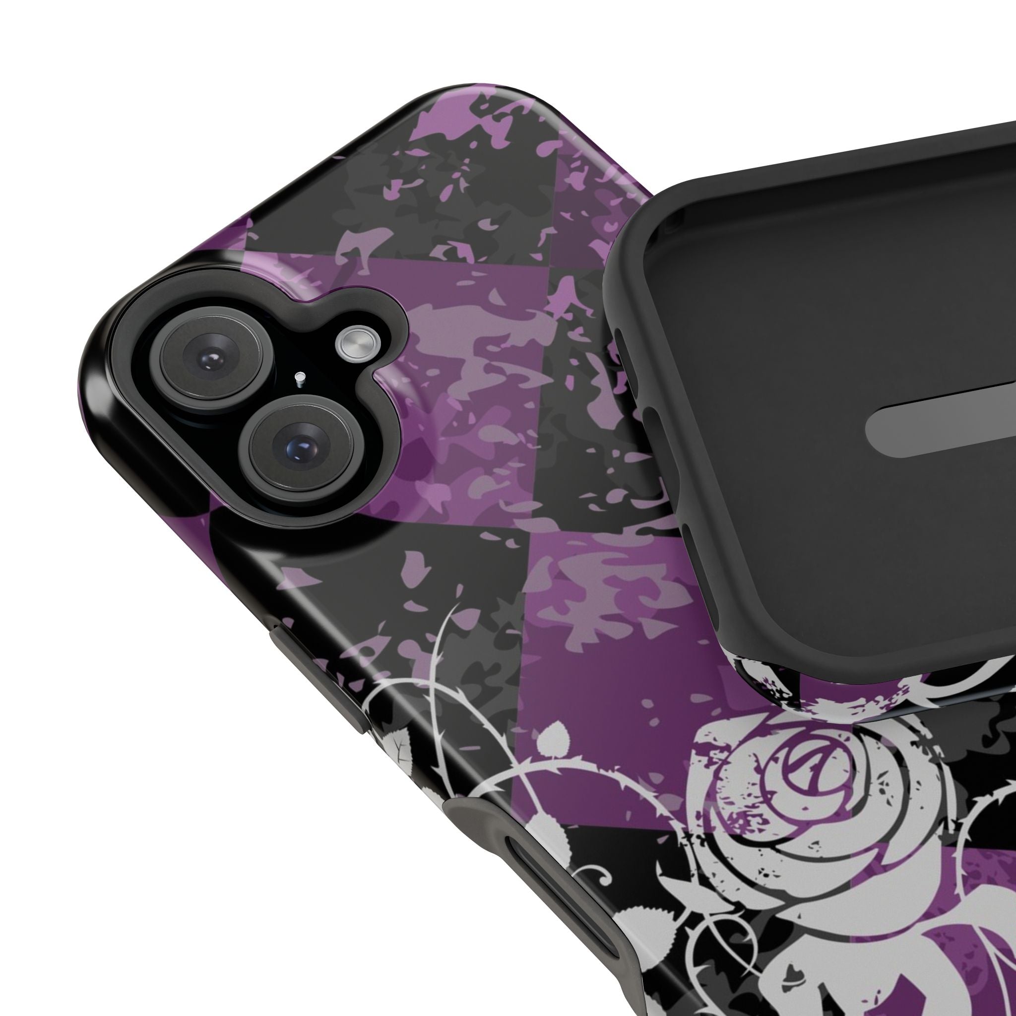 Checkered Rose Tough iPhone Case