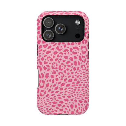 Light Pink Leopard MagSafe Tough iPhone Case