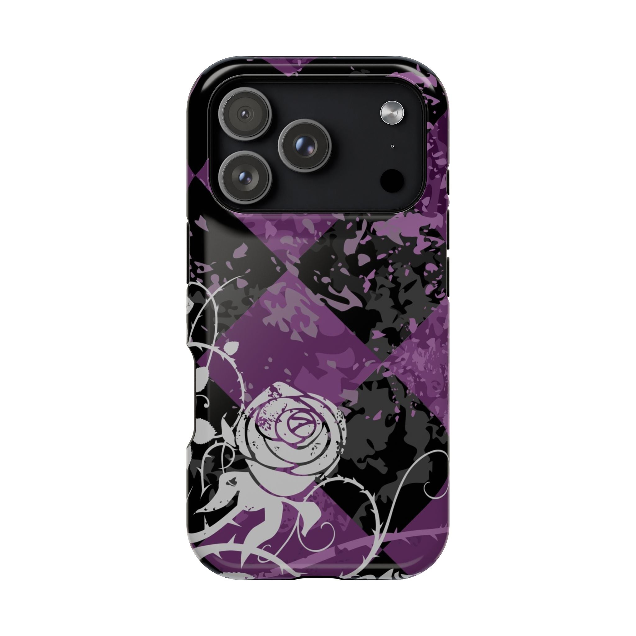 Checkered Rose Tough iPhone Case