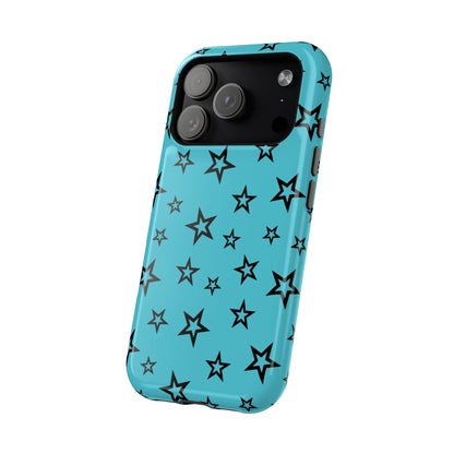 Turquoise Stars MagSafe Tough iPhone Case