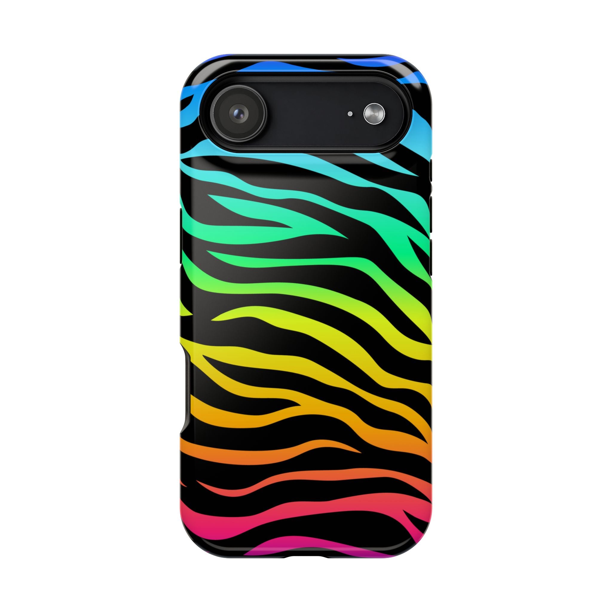 Neon Stripes Tough iPhone Case