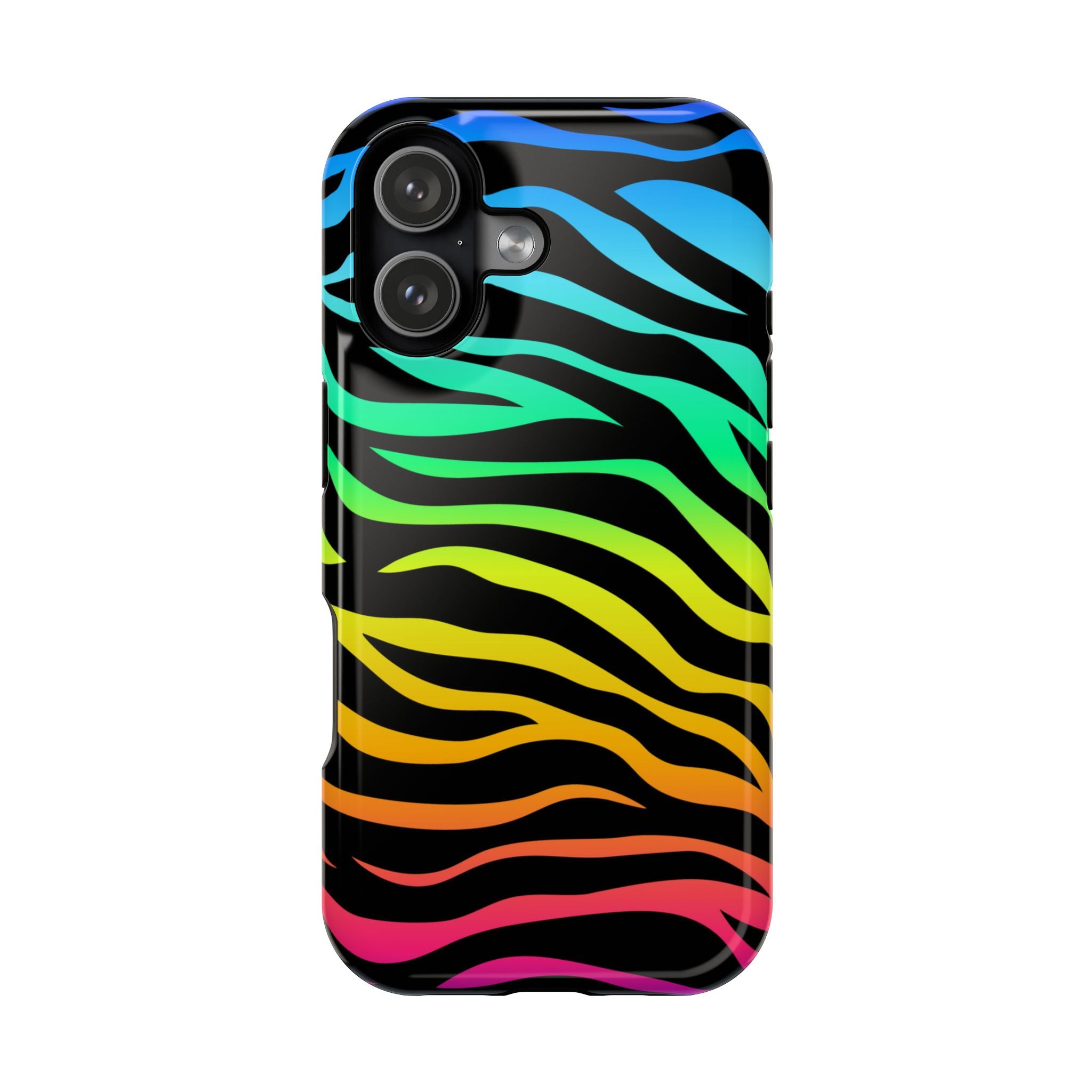Neon Stripes Tough iPhone Case