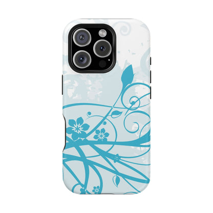 Blue Bloom Tough iPhone Case