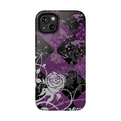Checkered Rose Tough iPhone Case