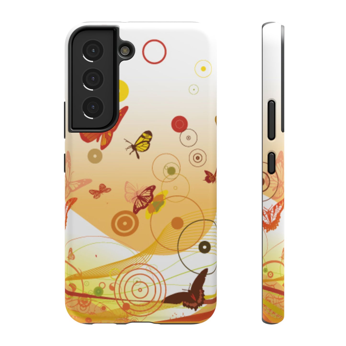 Brown Butterflies Tough Samsung Case