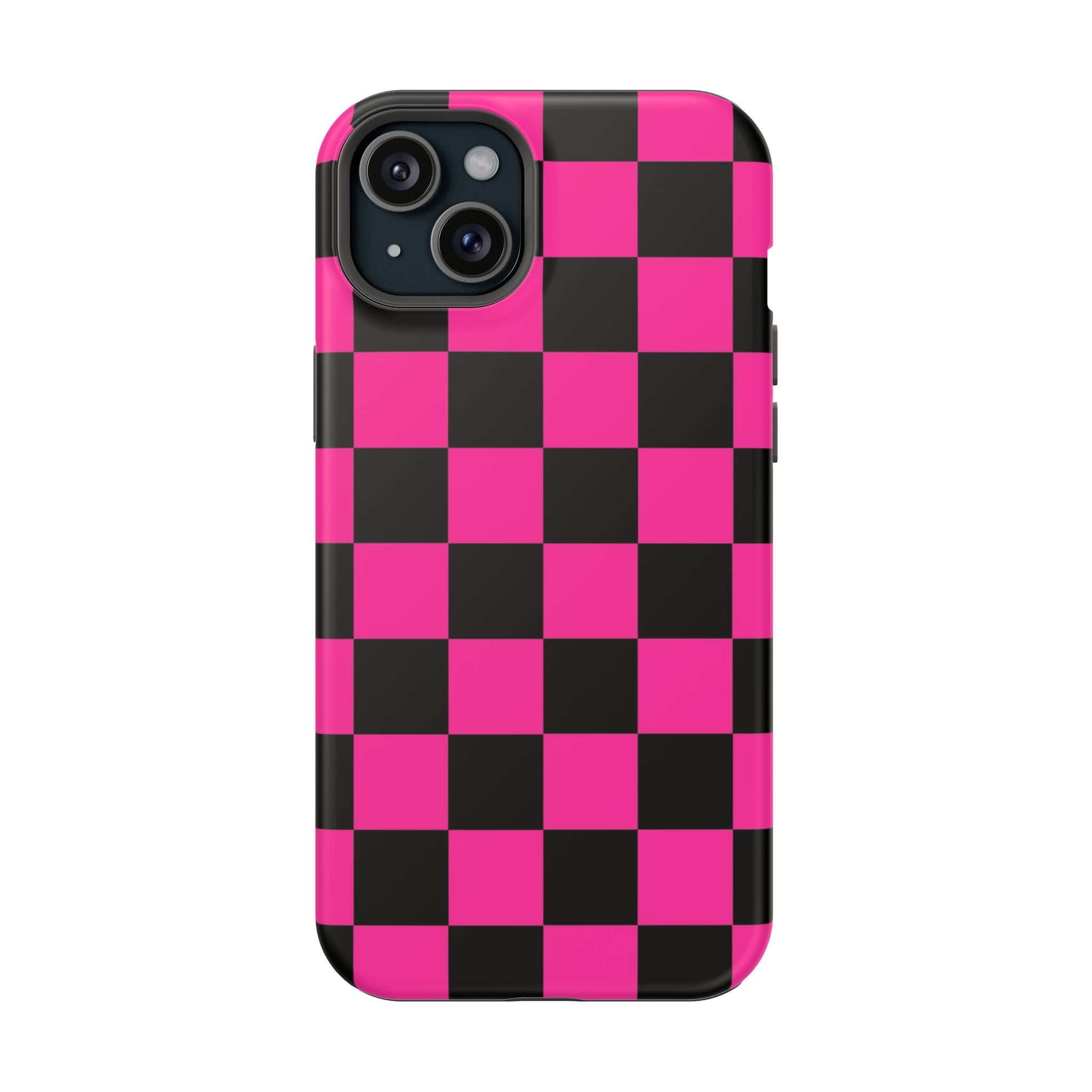 Pink Grid Tough iPhone Case