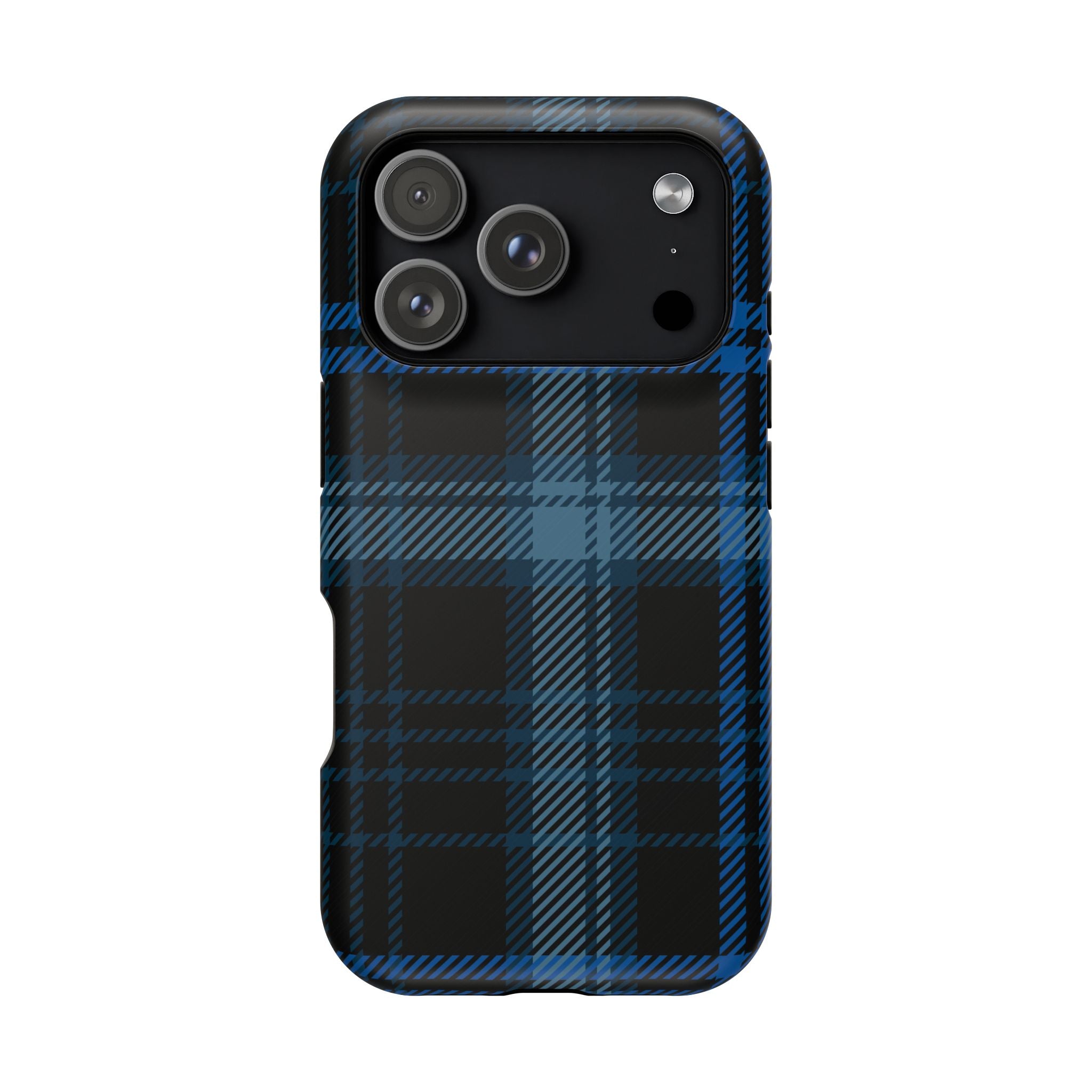 Blue Plaid Tough iPhone Case