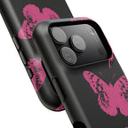 Pink Butterflies Tough iPhone Case