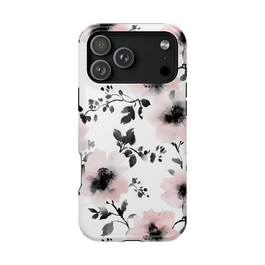 Watercolor Bloom MagSafe Tough iPhone Case