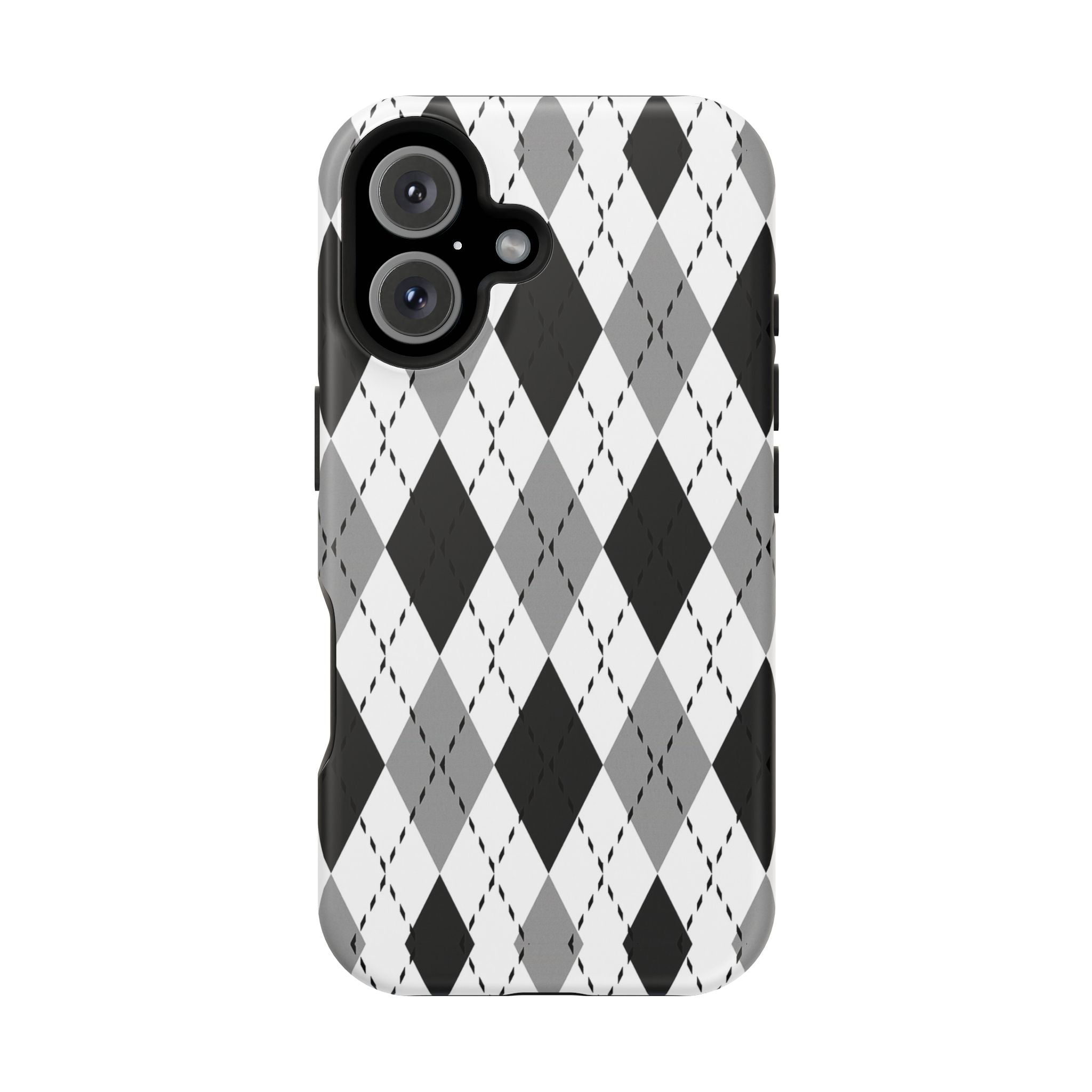 Monochrome Argyle Tough iPhone Case