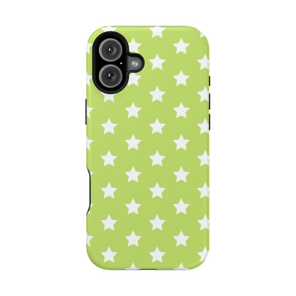 Green Stars MagSafe Tough iPhone Case