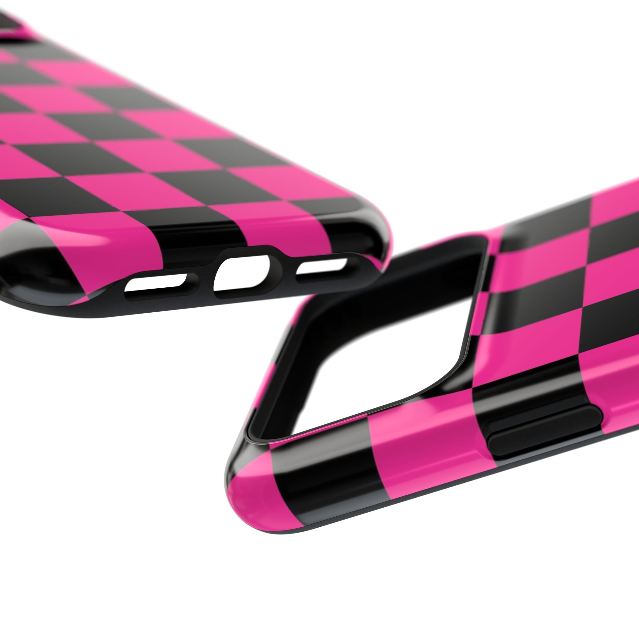 Pink Grid Tough iPhone Case