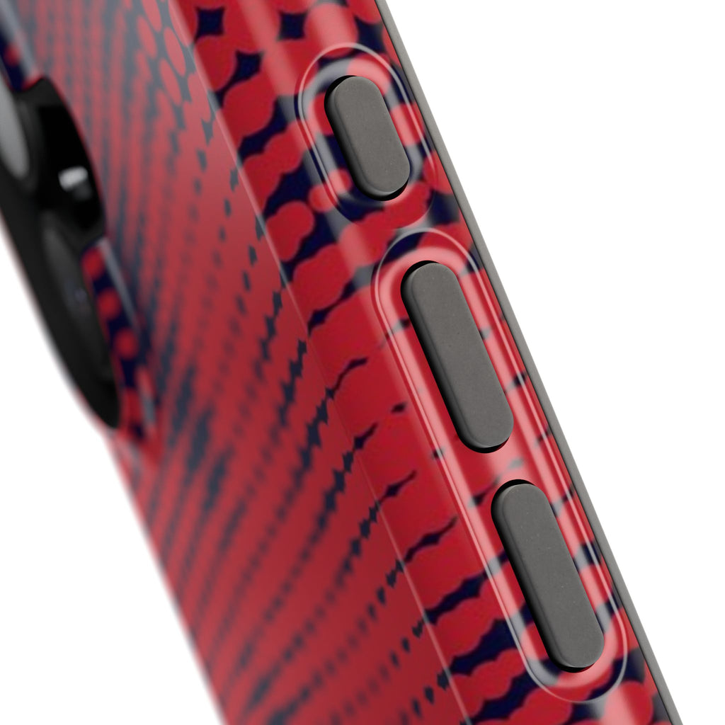 Red Static Tough iPhone Case
