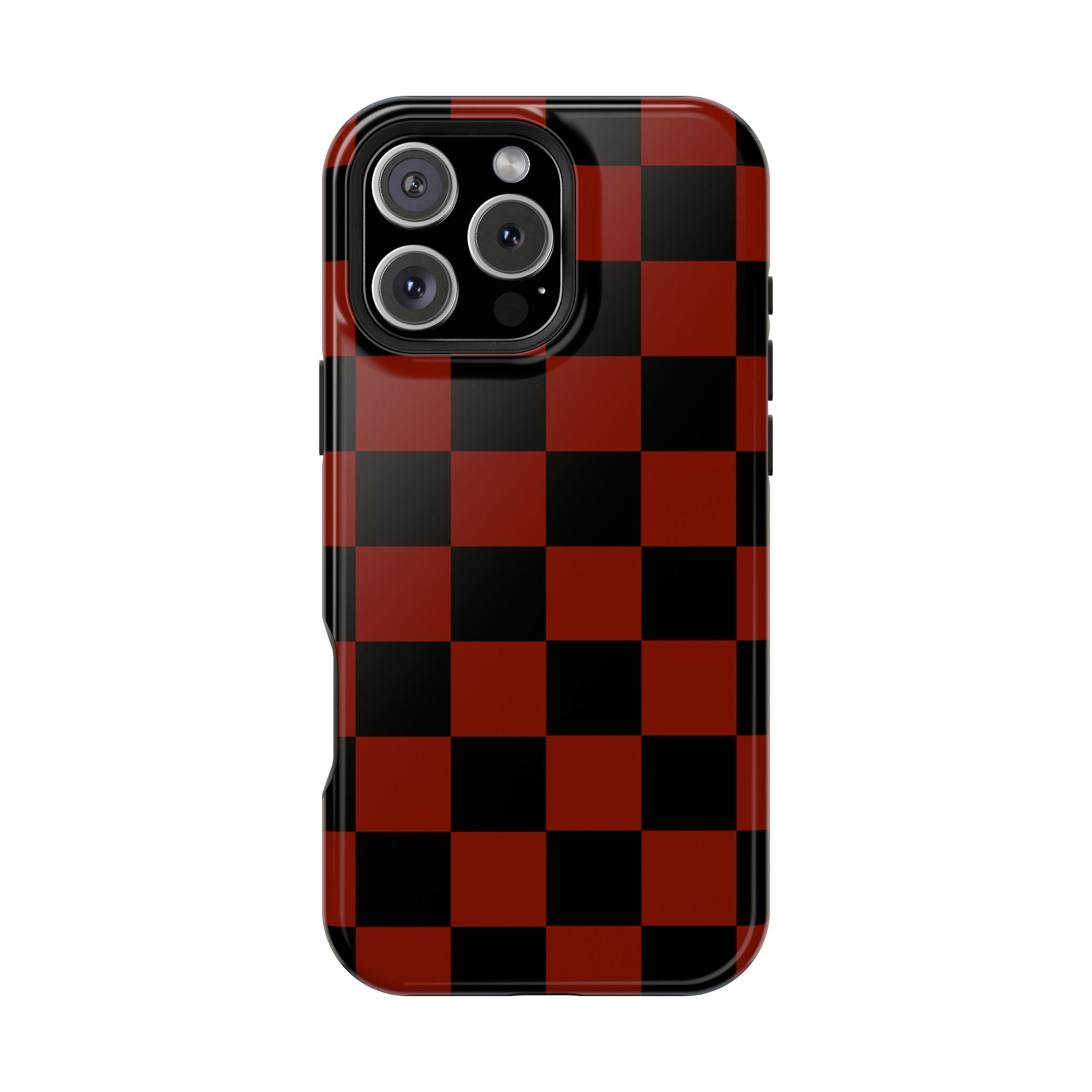 Red Grid Tough iPhone Case